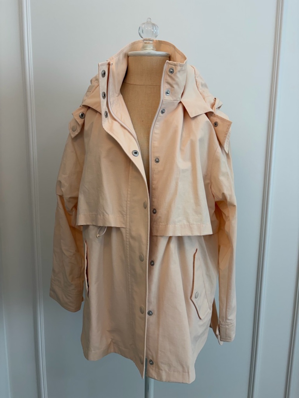 J.Crew Light Peach Women's Hooded Anorak Jacket, S, NWT